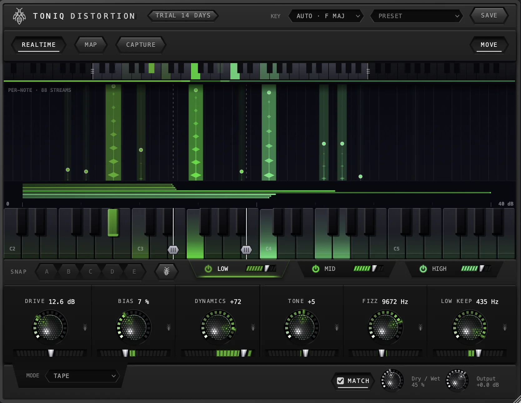 TONIQ Distortion — the shipping panel